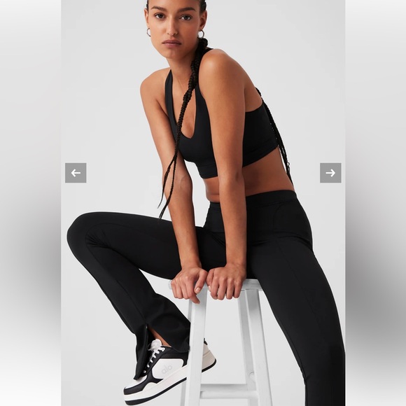 NWT ALO YOGA High-Waist 7/8 Zip It Flare Legging - Picture 2 of 7